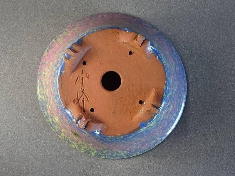 秀峰鉢(2) 秀峰10号水色釉反型足付丸鉢(深) - 盆栽鉢と常滑焼の店 MARUTATU