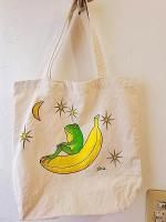 手描きトートバック バナナムーンでお月見