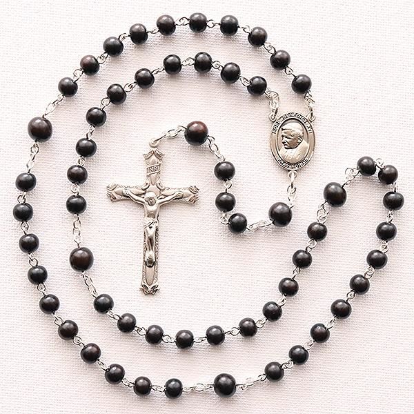 黒檀 前教皇ベネディクト16世のロザリオ（シルバー925製