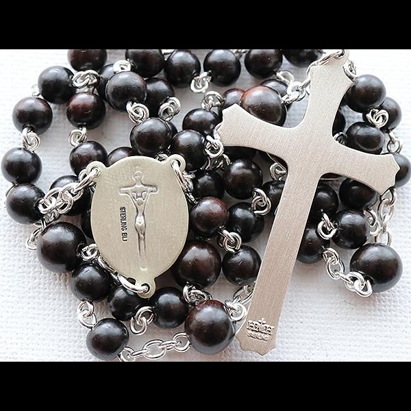 黒檀 前教皇ベネディクト16世のロザリオ（シルバー925製