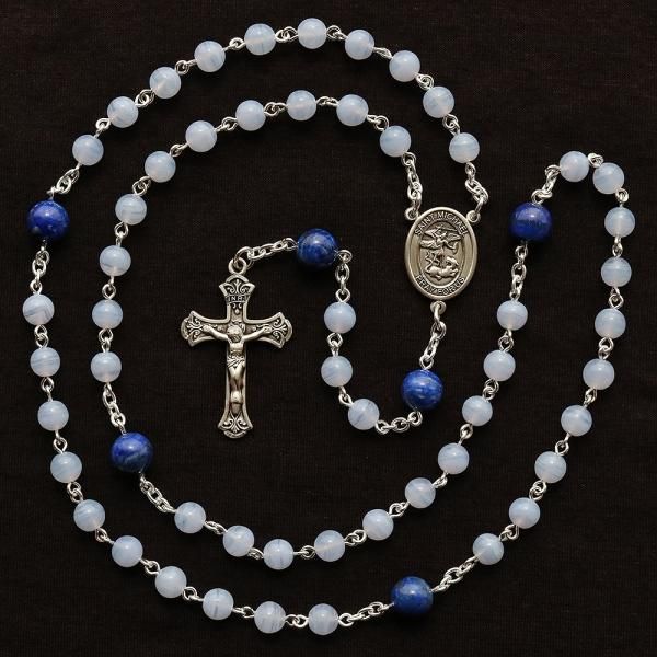 シルバー925製 4大天使のメダイのロザリオ キリスト教聖品 キリスト 教