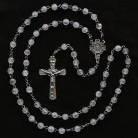 水晶 無原罪の聖母　マリア　ロザリオ未使用　ロザリーマリアクリスタル 水晶 無原罪の聖母 マリア ロザリオ未使用 ロザリーマリア