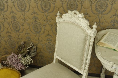 ルイ16世様式フレンチペイントチェアーch1e アンティーク家具perla ペルラ