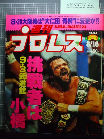 ◇週刊プロレス626号(1994/8/16)全日本プロレス三冠/スティーブウイリアムスvs三沢光晴/FMW大仁田厚/ブル中野&山崎五紀 -  ろめろすぺしゃるsince2006