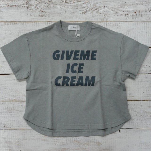 FOV】フォブ アメカジ GIVEMEICE 6分袖丈 半袖Tシャツ グレー 90cm