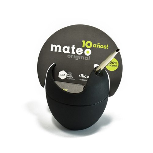 マテカップ 茶器 黒 mateo negro toma otro mate 【茶器】【シリコンカップ】【ボンビージャ】【マテ茶】 -  ブラジル食品・ペルー食品の通販・卸なら、キョウダイマーケット♪大人気アサイー、その他アサイー関連商品も激安販売中！！