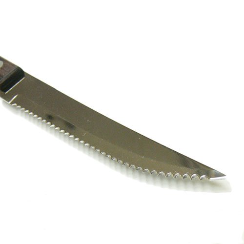 TRAMONTINA ステーキナイフ 21cm(刃渡り4インチ) ポリウッド ダーク