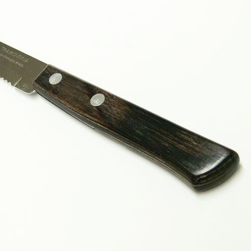 TRAMONTINA ステーキナイフ 21cm(刃渡り4インチ) ポリウッド ダーク