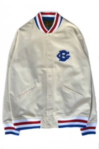 <font size=5>BENNY GOLD</font><br>BASEBALL COTTON TWILL JACKET<br>OFF WHITE<br><img class='new_mark_img2' src='https://img.shop-pro.jp/img/new/icons50.gif' style='border:none;display:inline;margin:0px;padding:0px;width:auto;' />
