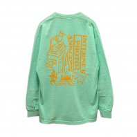 <font size=5>SAYHELLO</font><br>OFFICE GARMENT DYED L/S TEE<br>SMOKE MINT<br>