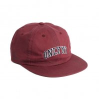 <font size=5>ONLY NY</font><br>Waxed Cotton Collegiate Polo Hat<br>Burgundy<br>