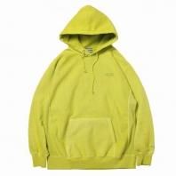 <font size=5>SAYHELLO</font><br>Cash Logo Embroidery Pigment Dyed Heavy Hoodie<br>Lime<br>