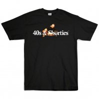 <font size=5>40s&Shorties</font><br>MONK TEE<br>BLACK<br>
