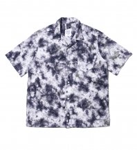 <font size=5>APPLEBUM</font><br>Marble Open Collar S/S Shirt<br>Navy<br>