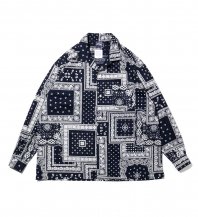 <font size=5>APPLEBUM</font><br>Paisley Bandanna Over Size L/S Shirt<br>Navy<br>