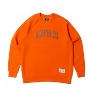 <font size=5>ACAPULCO GOLD</font><br>VARSITY RAGLAN SLEEVE CREW SWEAT<br>ORANGE<br>