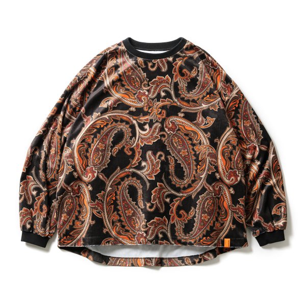 TBPR-TIGHTBOOTH PRODUCTION- | PAISLEY VELOR LONG SLEEVE | TBPR正規