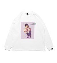 <font size=5>APPLEBUM</font><br>Kiss The Ball L/S T-Shirts<br>White<br>