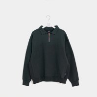 <font size=5>APPLEBUM</font><br> Solid Color Half Zip Sweat <br> Dark Green <br>