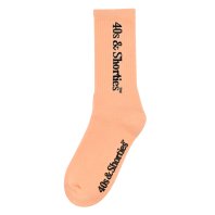 <font size=5>40’s&Shorties</font><br> Large Text Logo Sock <br>Peach<br>