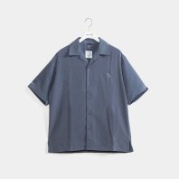 <font size=5>APPLEBUM</font><br> Silky Open Collar Shirt <br> Stone Blue <br><img class='new_mark_img2' src='https://img.shop-pro.jp/img/new/icons1.gif' style='border:none;display:inline;margin:0px;padding:0px;width:auto;' />
