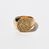 <font size=5>RUTSUBO ԰</font><br> STAPLE RING SILVER925 18KGold Plated <br> GOLD <br>