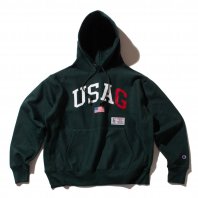 <font size=5>ACAPULCO GOLD</font><br> USAG HOODED SWEATSHIRT <br> DARK GREEN <br><img class='new_mark_img2' src='https://img.shop-pro.jp/img/new/icons1.gif' style='border:none;display:inline;margin:0px;padding:0px;width:auto;' />