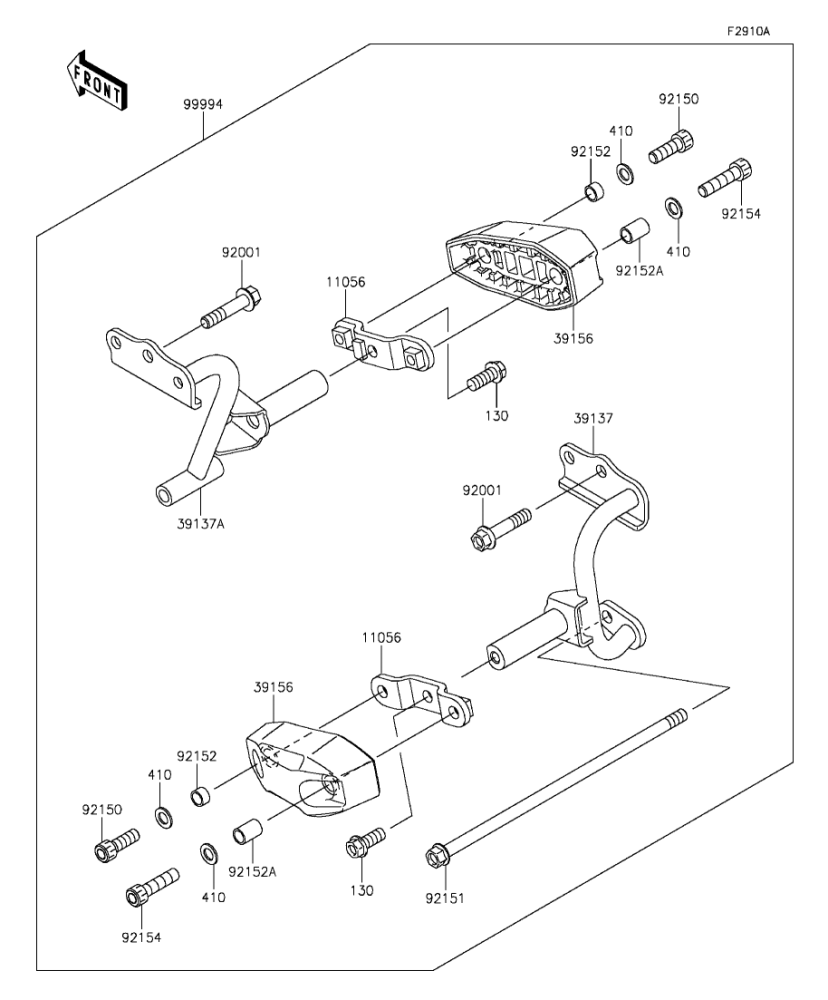 バイク用品<br>KAWASAKI カワサキ 純正パーツ 純正部品<br>ステ-,FR,LH