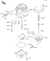 [23] Carburetor Parts(ZX900-A11~A14)
</center>
 GPZ900R 1998(ZX900-A11)- - Kawasaki 