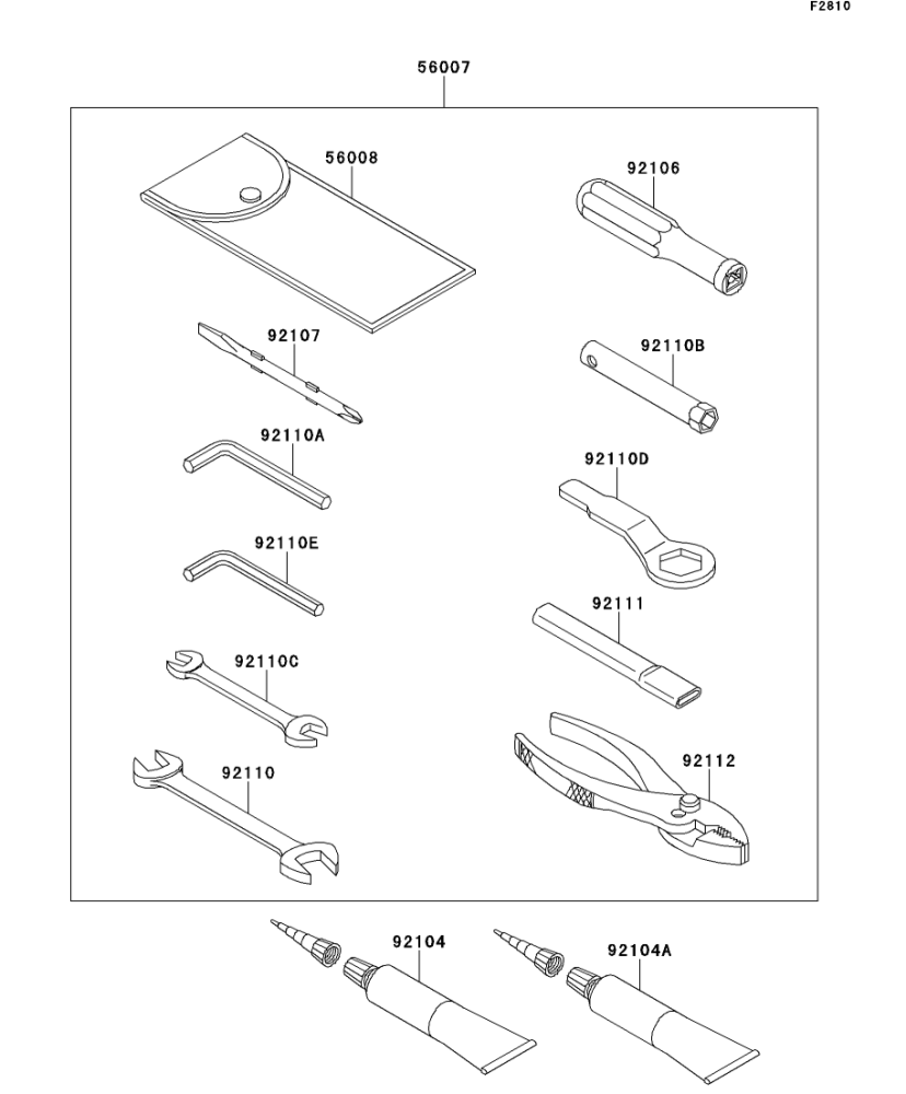 65] Owner's Tools Ninja ZX-14R 2014(ZX1400EEFA) - Kawasaki純正部品