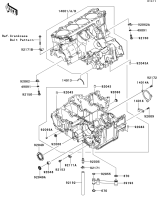 [14] Crankcase Ninja ZX-14R ABS 2014(ZX1400FEFB) - Kawasaki 