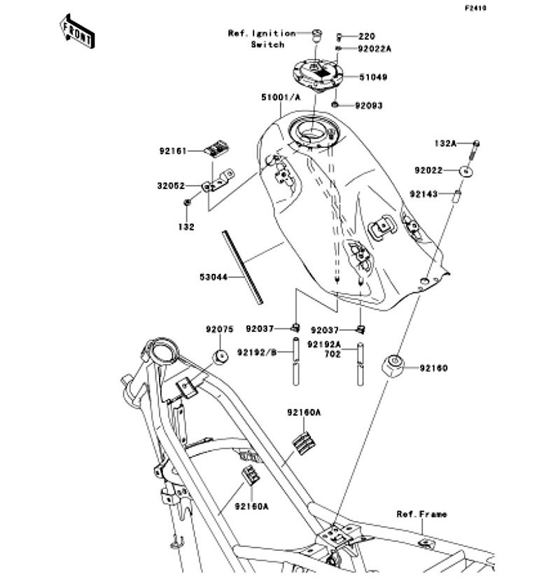 フューエルタンク KLX125 2012(KLX125CDF) - Kawasaki純正部品