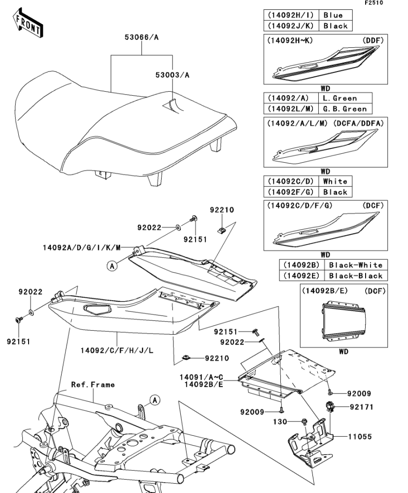 ZRX1200DAEG シート 取付金具 純正