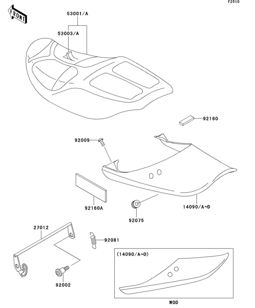 ZEPHYR 1100 1995(ZR1100-A4) 純正シート / ZEPHYR 1100 - Kawasaki