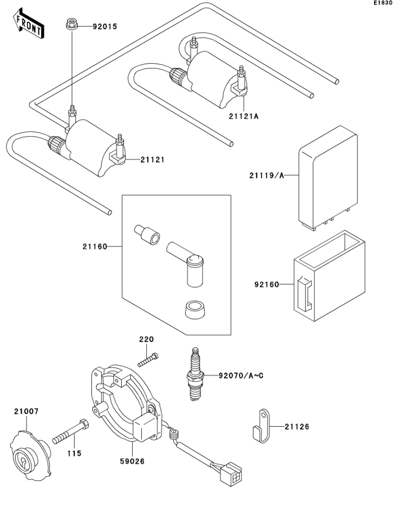 ZEPHYR(400) 1989(ZR400-C1) 純正イグニッションコイル / ZEPHYR ZEPHYR(400) 1989(ZR400-C1) 純正イグニッションコイル / ZEPHYR