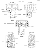 クランクケースボルトパターン ZEPHYR(400) 1989(ZR400-C1) - Kawasaki純正部品