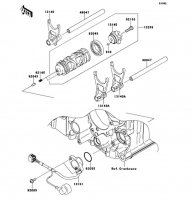 Gear Change Drum/Shift Fork(s) 1400GTR ABS 2013(ZG1400CDF) - Kawasaki純正部品