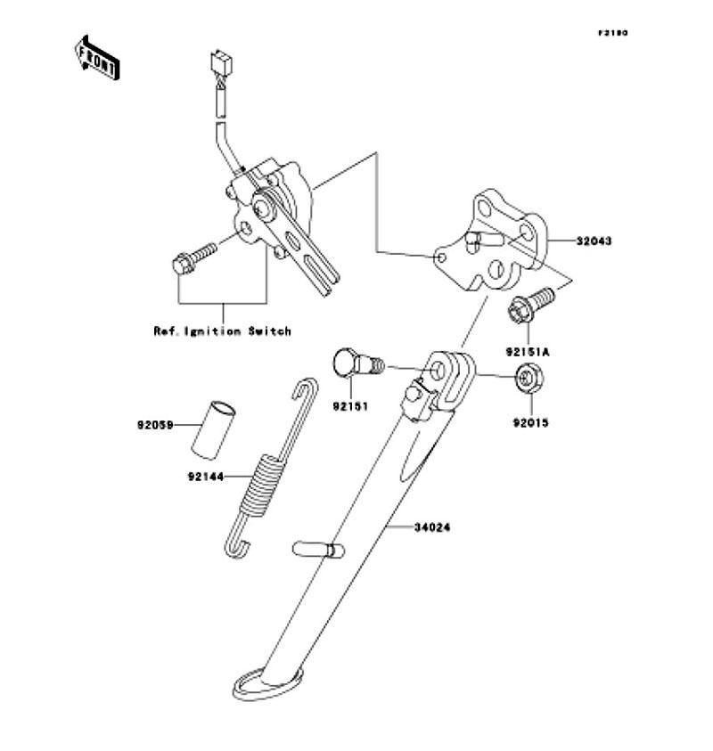 Stand Ninja ZX-9R 2003(ZX900-F2) - Kawasaki純正部品