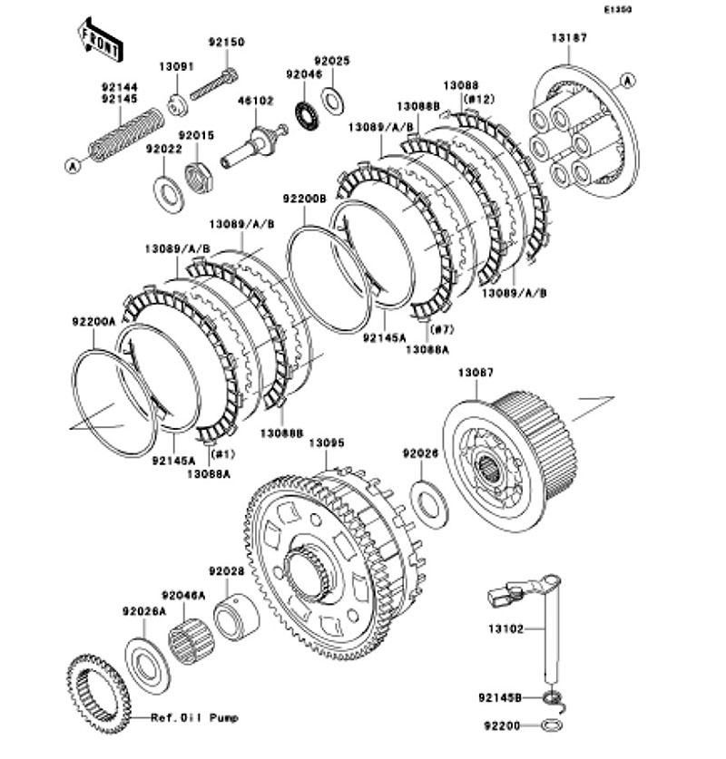 Clutch Ninja ZX-12R 2006(ZX1200B6F) - Kawasaki純正部品