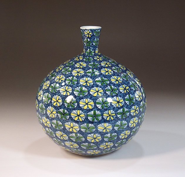Badash Astra アンバー＆グリーン ユニークなデザイン 口吹きガラス 8インチ 花瓶 花瓶、花器