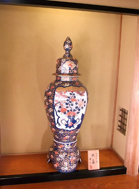 有田焼 古許窯 特大78.5cm 大花瓶 金彩花鳥雉図 大壺 沈香壷 特大 飾壷