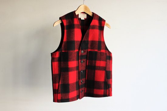 Filson/Mackinaw Wool Vest-Red/Black Plaid - Olimpico/オリンピコ ...