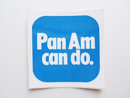ヴィンテージ　パンナム Pan Am can do. エアラインステッカー - BERN　ヨーロッパやアメリカのスーベニール雑貨のお店