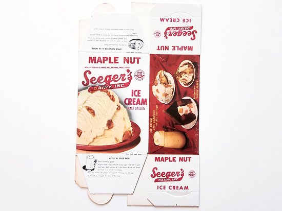 アメリカ　ヴィンテージ　ボックス　アイスクリームの箱　Seeger's Maple Nut - BERN　ヨーロッパやアメリカのスーベニール雑貨のお店