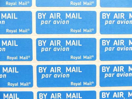 By air mail シール