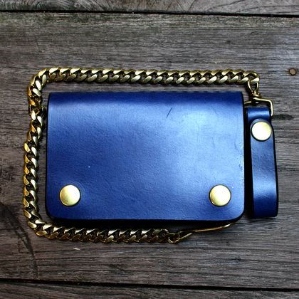 ORIGINAL TRUCKER WALLET（SHORT・NAVY・BRASS） - JUNKY CLASSICS 