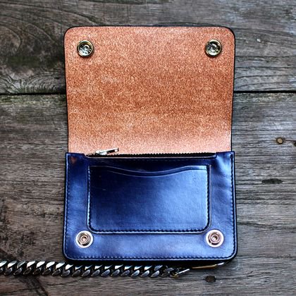 ORIGINAL TRUCKER WALLET（SHORT・NAVY・SILVER） - JUNKY CLASSICS 