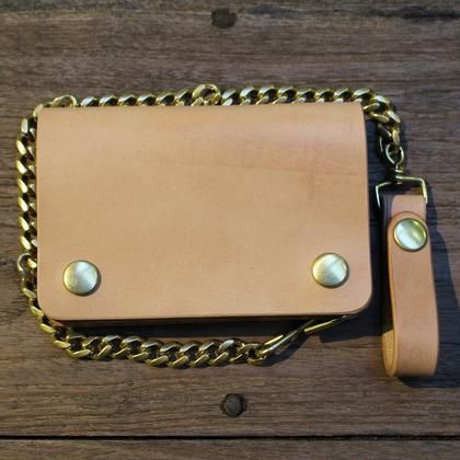ジャンキークラシックスオリジナルTRUCKERWALLET。 ORIGINAL TRUCKER WALLET（SHORT・ヌメ・BRASS） - JUNKY