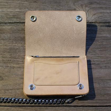 ORIGINAL TRUCKER WALLET（SHORT・ヌメ・SILVER） - JUNKY