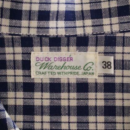 Lot 2166 INDIGO CHECK ROUND COLLAR JACKET - JUNKY CLASSICS